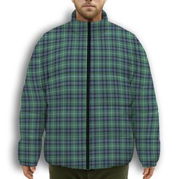 ScotsTee Shop Scottish MacDonald of the Isles Hunting Ancient Premium Tartan Collar Down Jacket Winter White Duck Down Plaid