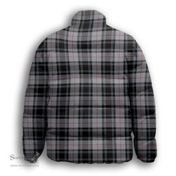 ScotsTee Shop Scottish Moffat Ancient Premium Tartan Collar Down Jacket Winter White Duck Down Plaid