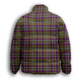 ScotsTee Shop Scottish Wexford County, Crest Range Premium Tartan Collar Down Jacket Winter White Duck Down Plaid