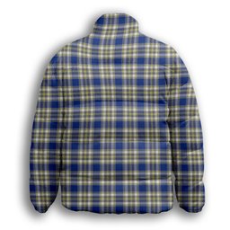 ScotsTee Shop Scottish Livingstone Dress Modern Premium Tartan Collar Down Jacket Winter White Duck Down Plaid