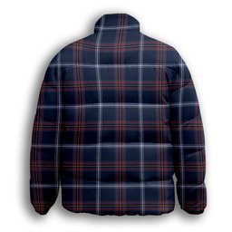 ScotsTee Shop Scottish Jewish Modern Clans Premium Tartan Collar Down Jacket Winter White Duck Down Plaid