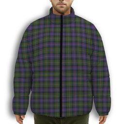 ScotsTee Shop Scottish Malcolm 1840 Premium Tartan Collar Down Jacket Winter White Duck Down Plaid