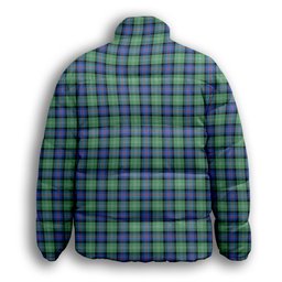 ScotsTee Shop Scottish Sutherland Ancient Premium Tartan Collar Down Jacket Winter White Duck Down Plaid