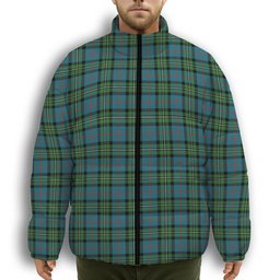 ScotsTee Shop Scottish McPhail Hunting Ancient Premium Tartan Collar Down Jacket Winter White Duck Down Plaid