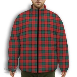ScotsTee Shop Scottish Stewart of Atholl Modern Premium Tartan Collar Down Jacket Winter White Duck Down Plaid