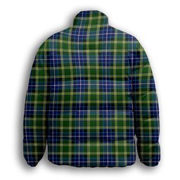 ScotsTee Shop Scottish McKellar Ancient Premium Tartan Collar Down Jacket Winter White Duck Down Plaid