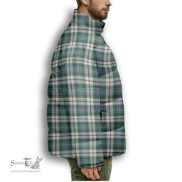 ScotsTee Shop Scottish McLeod Of Californian Ancient Premium Tartan Collar Down Jacket Winter White Duck Down Plaid
