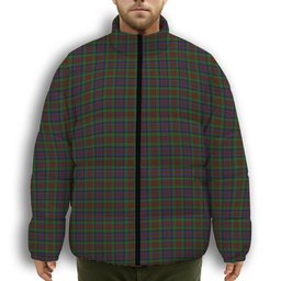 ScotsTee Shop Scottish McDuff Hunting Premium Tartan Collar Down Jacket Winter White Duck Down Plaid