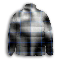 ScotsTee Shop Scottish Haig Modern Premium Tartan Collar Down Jacket Winter White Duck Down Plaid
