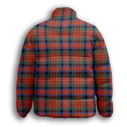 ScotsTee Shop Scottish McDuff Ancient Premium Tartan Collar Down Jacket Winter White Duck Down Plaid