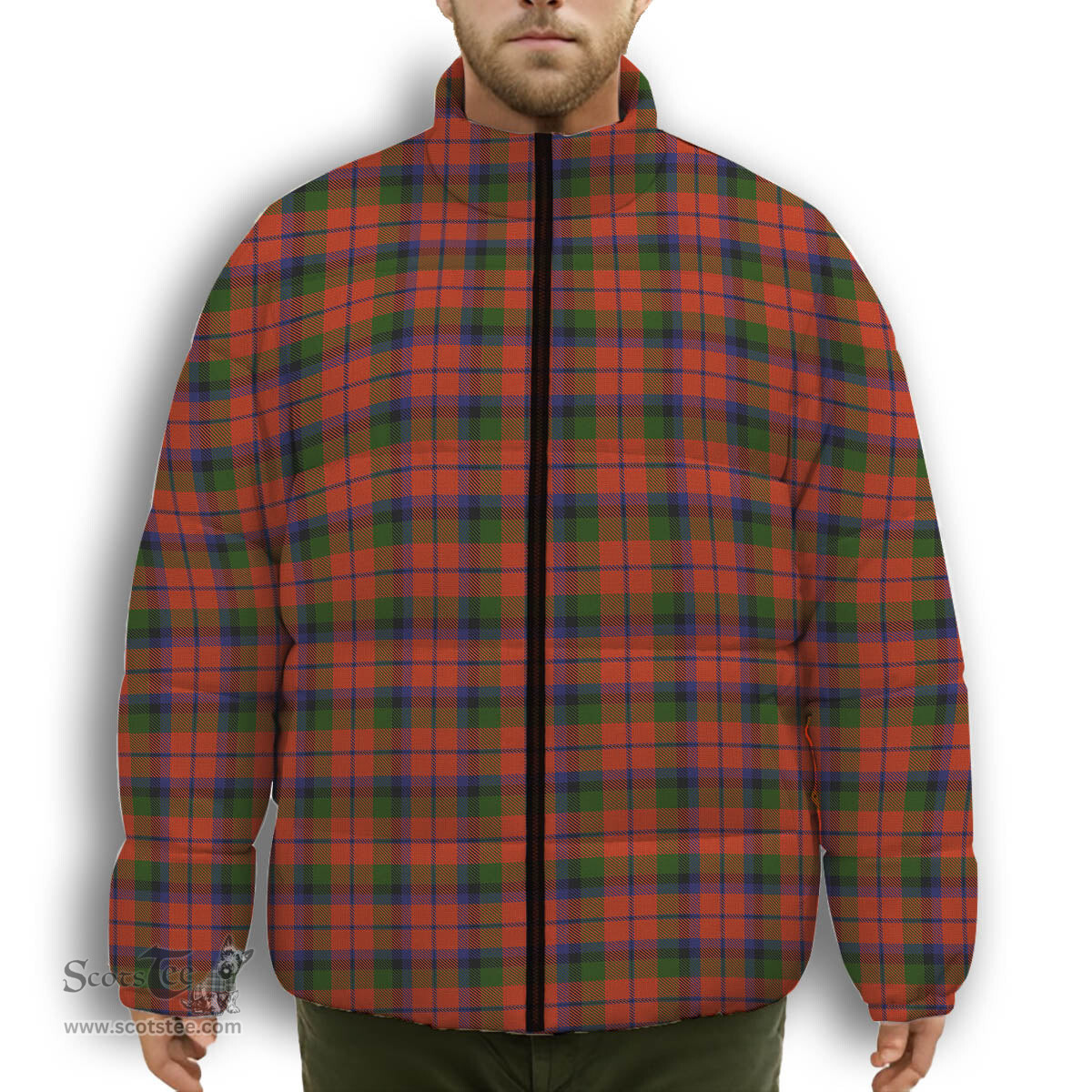 ScotsTee Shop Scottish McNachten 1831 Premium Tartan Collar Down Jacket Winter White Duck Down Plaid
