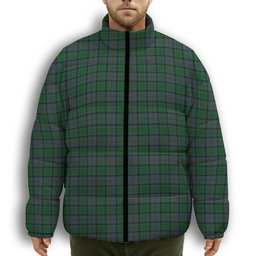ScotsTee Shop Scottish Hope Vere Premium Tartan Collar Down Jacket Winter White Duck Down Plaid