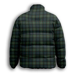 ScotsTee Shop Scottish Whitson Premium Tartan Collar Down Jacket Winter White Duck Down Plaid
