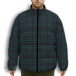 ScotsTee Shop Scottish Hope Vere Modern Clan Premium Tartan Collar Down Jacket Winter White Duck Down Plaid