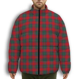 ScotsTee Shop Scottish MacPhail SC Premium Tartan Collar Down Jacket Winter White Duck Down Plaid