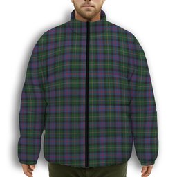 ScotsTee Shop Scottish Malcolm 2 Premium Tartan Collar Down Jacket Winter White Duck Down Plaid