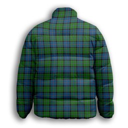 ScotsTee Shop Scottish Stirling Premium Tartan Collar Down Jacket Winter White Duck Down Plaid