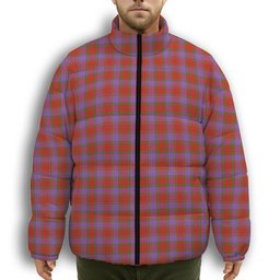 ScotsTee Shop Scottish Mair Ancient Premium Tartan Collar Down Jacket Winter White Duck Down Plaid