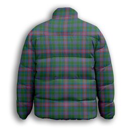 ScotsTee Shop Scottish Pitcairn Hunting Ancient Premium Tartan Collar Down Jacket Winter White Duck Down Plaid