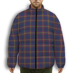 ScotsTee Shop Scottish MacLaine of Lochbuie Hunting Modern Premium Tartan Collar Down Jacket Winter White Duck Down Plaid