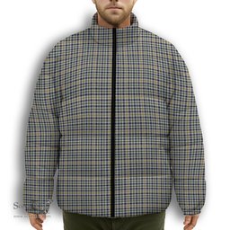 ScotsTee Shop Scottish Yamato International Premium Tartan Collar Down Jacket Winter White Duck Down Plaid