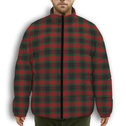 ScotsTee Shop Scottish Skene of Cromar Premium Tartan Collar Down Jacket Winter White Duck Down Plaid