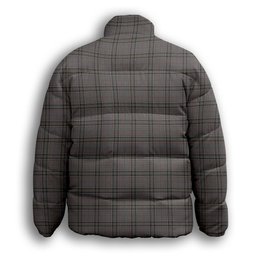 ScotsTee Shop Scottish Stewart Grey Premium Tartan Collar Down Jacket Winter White Duck Down Plaid