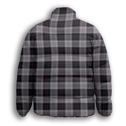 ScotsTee Shop Scottish MacRae, Dress Premium Tartan Collar Down Jacket Winter White Duck Down Plaid
