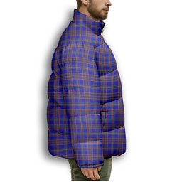 ScotsTee Shop Scottish Yamaue Premium Tartan Collar Down Jacket Winter White Duck Down Plaid