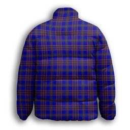 ScotsTee Shop Scottish Yamaue Premium Tartan Collar Down Jacket Winter White Duck Down Plaid