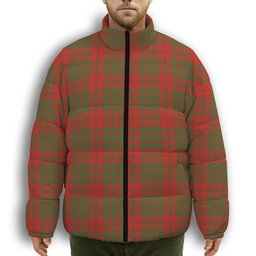 ScotsTee Shop Scottish McAlister of Glenbarr Ancient Premium Tartan Collar Down Jacket Winter White Duck Down Plaid