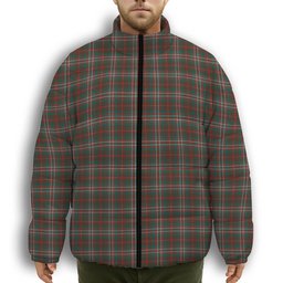 ScotsTee Shop Scottish Scott Brown Hunting Modern Premium Tartan Collar Down Jacket Winter White Duck Down Plaid
