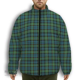 ScotsTee Shop Scottish Semple Ancient Premium Tartan Collar Down Jacket Winter White Duck Down Plaid
