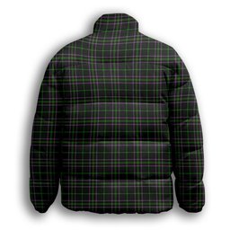 ScotsTee Shop Scottish O'Boyle Premium Tartan Collar Down Jacket Winter White Duck Down Plaid