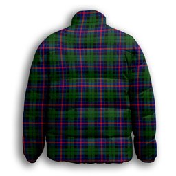 ScotsTee Shop Scottish Morrison Modern Premium Tartan Collar Down Jacket Winter White Duck Down Plaid