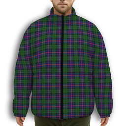 ScotsTee Shop Scottish Morrison Modern Premium Tartan Collar Down Jacket Winter White Duck Down Plaid