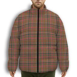 ScotsTee Shop Scottish Ogilvie (Ogilvy) of Strathallan Modern Premium Tartan Collar Down Jacket Winter White Duck Down Plaid