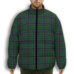 ScotsTee Shop Scottish MacAlpine 1906 Premium Tartan Collar Down Jacket Winter White Duck Down Plaid