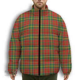 ScotsTee Shop Scottish MacDonald of Kingsburgh Modern Premium Tartan Collar Down Jacket Winter White Duck Down Plaid
