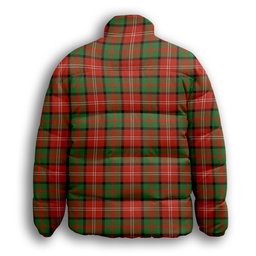 ScotsTee Shop Scottish Nesbitt Ancient Premium Tartan Collar Down Jacket Winter White Duck Down Plaid