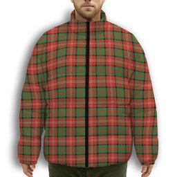 ScotsTee Shop Scottish Nesbitt Ancient Premium Tartan Collar Down Jacket Winter White Duck Down Plaid