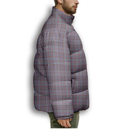 ScotsTee Shop Scottish Royal Canadian Air Force Ancient Premium Tartan Collar Down Jacket Winter White Duck Down Plaid