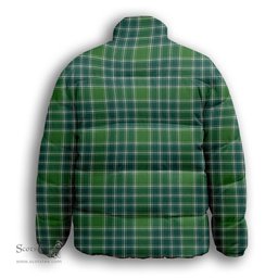 ScotsTee Shop Scottish MacDonald Lord of the Isles Hunting Ancient Premium Tartan Collar Down Jacket Winter White Duck Down Plaid