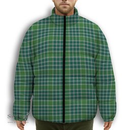 ScotsTee Shop Scottish MacDonald Lord of the Isles Hunting Ancient Premium Tartan Collar Down Jacket Winter White Duck Down Plaid