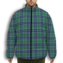 ScotsTee Shop Scottish Marshall Ancient Premium Tartan Collar Down Jacket Winter White Duck Down Plaid