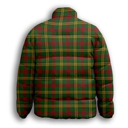 ScotsTee Shop Scottish McMillan Society of Glasgow Premium Tartan Collar Down Jacket Winter White Duck Down Plaid