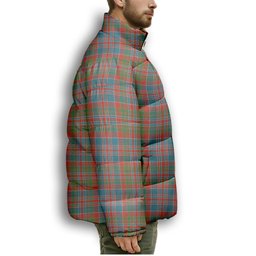 ScotsTee Shop Scottish MacDonald of Boisdale Ancient Premium Tartan Collar Down Jacket Winter White Duck Down Plaid