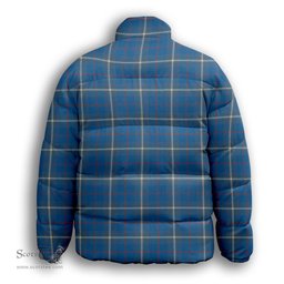 ScotsTee Shop Scottish McRae of America Ancient Premium Tartan Collar Down Jacket Winter White Duck Down Plaid