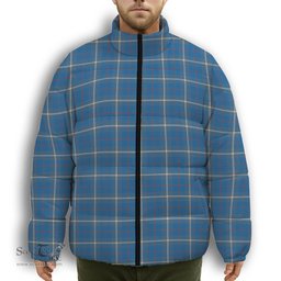 ScotsTee Shop Scottish McRae of America Ancient Premium Tartan Collar Down Jacket Winter White Duck Down Plaid