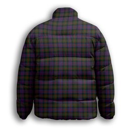 ScotsTee Shop Scottish McDonell of Glengarry Premium Tartan Collar Down Jacket Winter White Duck Down Plaid